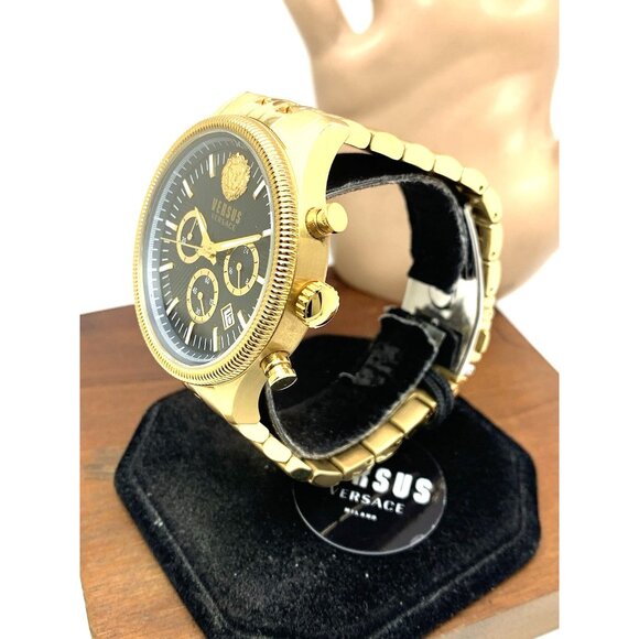 Versus by Versace Men's Watch VSP971021 Chronograph Quartz Gold Steel 45mm - Picture 2 of 14
